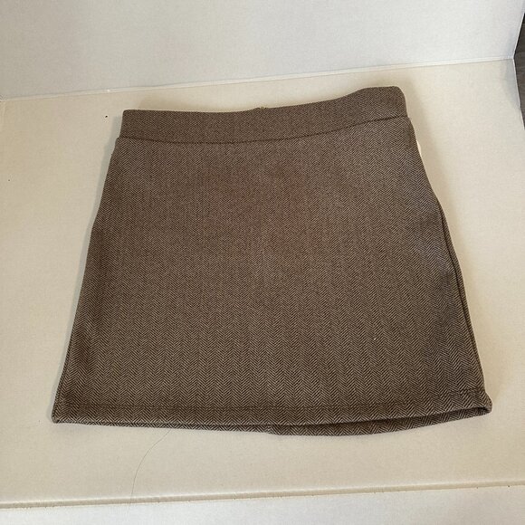 Women's Mini Skirt Polyester Light Brown Khaki - Picture 1 of 10